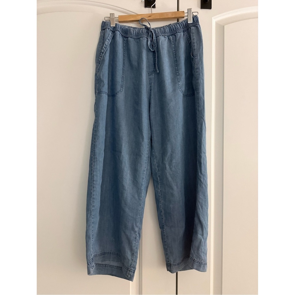 Splendid Light Blue Cropped Drawstring Pants